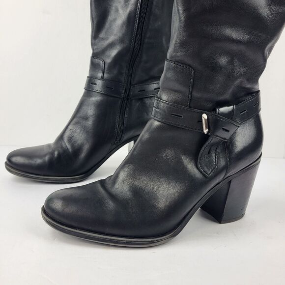 Naturalizer Kamora Women's Knee High Boots Black Faux Leather 7.5W Wide Calf - Picture 6 of 16